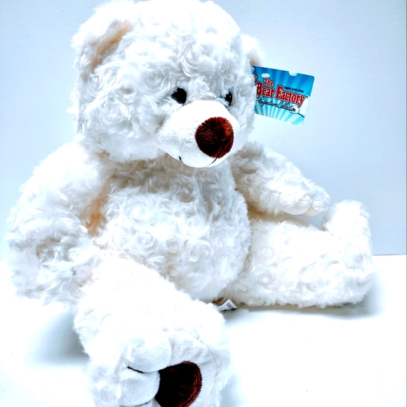 The Bear Factory Signature Collection White 13" Polar Bear Stuffed Plush Toy - Picture 2 of 8